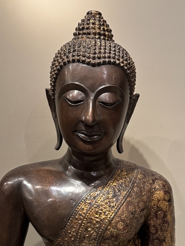 SCULPTURE BOUDDHA THAI BRONZE 9 LA CREDENCE PARIS ANTIQUE STORE