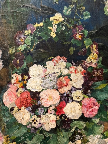 PAINTING STILL LIFE 7 LA CREDENCE PARIS ANTIQUE STORE