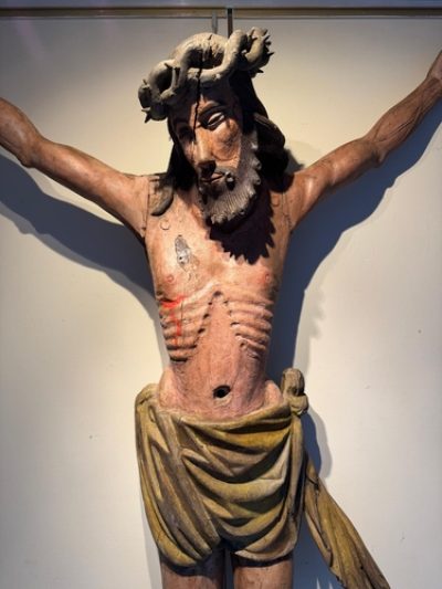 SCULPTURE GRAND CHRIST FRANCE 16E SIECLE 5 LA CREDENCE PARIS ANTIQUE STORE