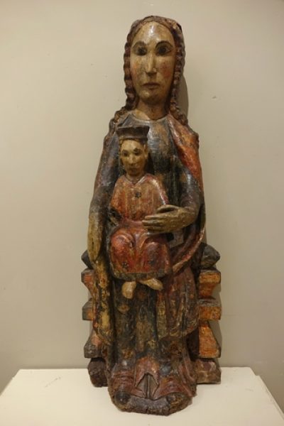 SCULPTURE VIRGIN AND CHILD SEDES SAPIENTIAE 1 LA CREDENCE PARIS ANTIQUE STORE