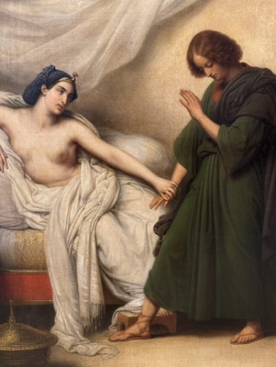 TABLEAU JOSEPH ET LA FEMME DE PUTIPHAR, CHARLES VON STEUBEN, 1842 8 LA CREDENCE PARIS ANTIQUE STORE